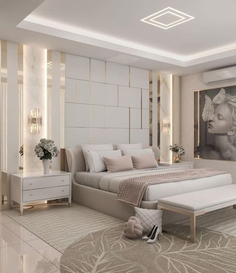 Bedroom Redesign, Luxe Bedroom, White Bedroom Decor, Luxury Room Bedroom, Bedroom Interior Design Luxury, Luxury Bedroom Design, Bedroom Decor Inspiration, Luxury Bedroom Master, Bedroom Bed Design