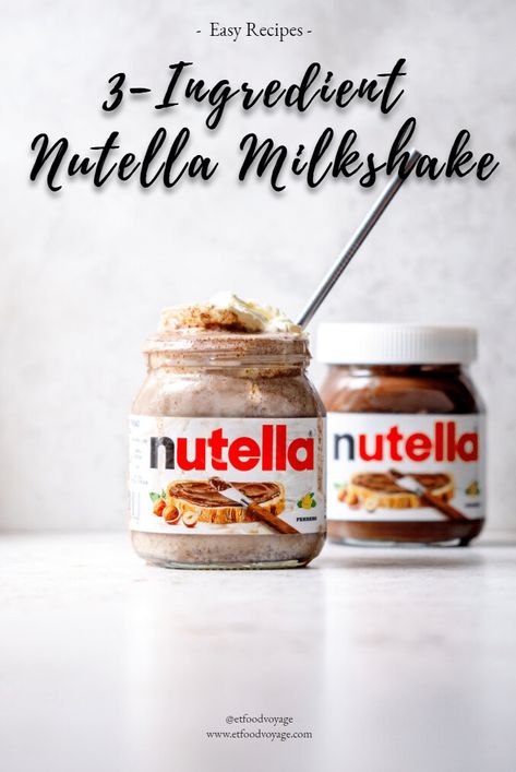 3-Ingredient Nutella Milkshake Recipe - ET Food Voyage Nutella Milkshake Recipe, Nutella Shake, Different Ice Cream Flavors, Nutella Milkshake, Japanese Bread, Nutella Spread, Milkshake Recipe, Ice Cream Brands, Nutella Recipes