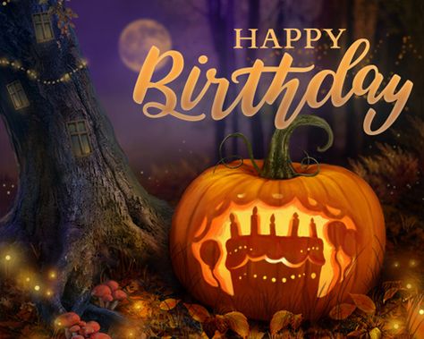 "Enchanting Birthday" | Halloween eCard | Blue Mountain eCards Happy Birthday Pumpkin, Halloween Ecard, Happy Birthday Halloween, Birthday Pumpkin, Halloween Wishes, Birthday Greetings Friend, Happy Birthday Greetings Friends, Pumpkin Birthday, Happy Birthday Wishes Cards