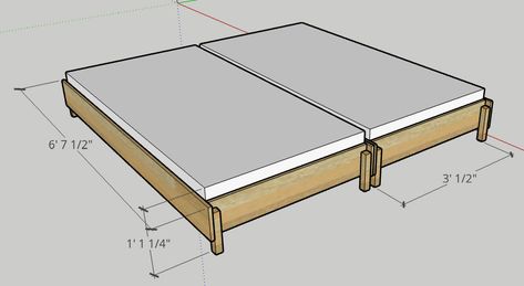 More Like Home: The Stack-a-Bed (converts from twin to king!) Twin To Queen Convertible Bed, Twin Bed To King Conversion, Build Bed Frame, Diy Twin Bed, Small Guest Rooms, Diy Sofa Bed, Small Guest Room, Diy Daybed, Smart Bed