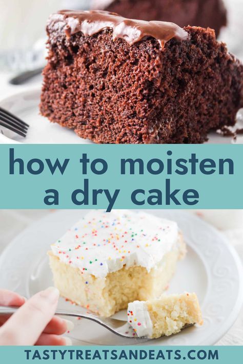 All the best tips for How to Make A Cake More Moist! The 6 best tips for how to moisten a dry cake and ensure it has perfect texture! You will have the best vanilla, chocolate, orange, carrot, or banana cake!! How To Make Your Cake Moist, How To Make A Cake Moist Tips, How To Moisten A Cake, How To Make Cake Moist And Fluffy, Moist Cake Tips, How To Make Cake Moist, How To Moisten A Dry Cake, How To Keep Cake Moist After Baking, How To Make A Cake Moist