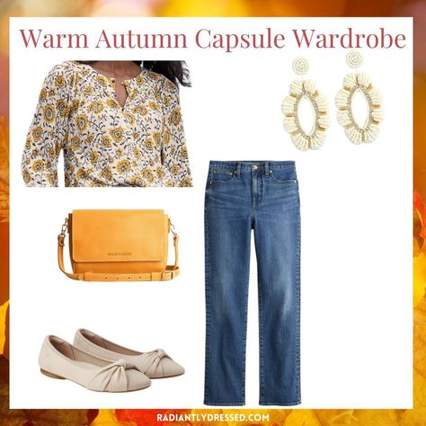 WARM AUTUMN CAPSULE WARDROBE 7 tops in warm, rich colors 4 bottoms + 2 dresses perfect for Warm Autumn 5 completer pieces to style 4 pair of varied neutral shoes 8 rich and warm accessories Want to learn more about Warm Autumn (or any season)? Comment “EXPLORE” to get the link. #warmautumn #warmautumncolors #warmautumnpalette #trueautumn #trueautumncolors #trueautumnpalette #coloranalysis #seasonalcoloranalysis #autumncapsulewardrobe #capsulewardrobe #capsulewardrobechallenge #capsulewardr... Warm Autumn Capsule Wardrobe, Completer Pieces, Copper Autumn, Radiant Woman, Autumn Capsule Wardrobe, Autumn Palette, Neutral Shoes, Seasonal Color Analysis, Copper Leaf