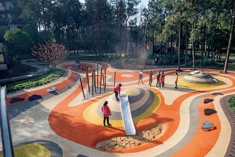 AVIC Park: Historical And Experimental Playground In China | Home Design And Interior Circle Driveway, Playgrounds Architecture, Architect Jobs, Landscape Gardening, Easy Landscaping, Mid Century Architecture, Playground Design, Landscape Architecture Design, Children Playing