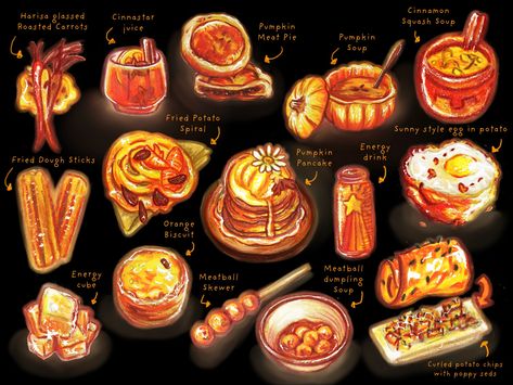 Fantasy Drink Concept Art, Fantasy Breakfast Art, Futuristic Food Concept Art, Magic Food Concept Art, Magical Food Art, Magic Food Art, Alien Food Concept Art, Fantasy Food Ideas, Fantasy Food Concept Art