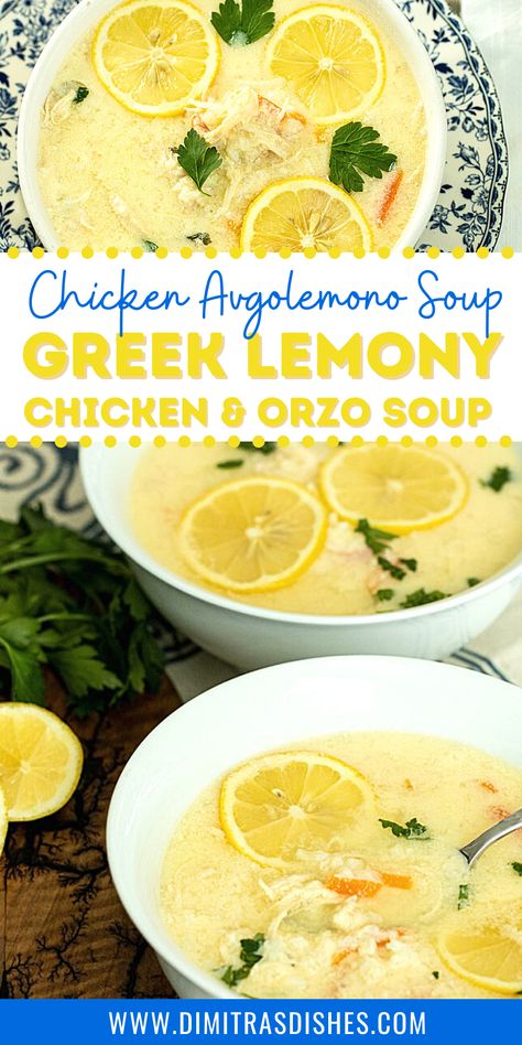 Avlogomeno Soup, Greek Chicken Orzo Soup, Greek Chicken Soup, Greek Lemon Orzo Soup, Greek Soup Recipes, Lemon Chicken Feta Soup, Avgolemono Soup Authentic, Greek Lemon Chicken Soup Crockpot, Greek Lemon Soup Authentic