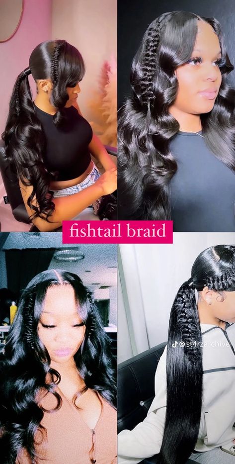 Back To School Hairstyle, Cute Box Braids, Sew In Hairstyles, Fish Tales, Hairstyle Inspo, Cute Box Braids Hairstyles, One Fish, Back To School Hairstyles, Hair Ponytail Styles