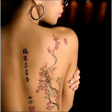 50 Meaningful Chinese Symbol Tattoos and Designs Tattoo Planets, Ta Moko Tattoo, Cherry Blossom Tree Tattoo, Blossom Tree Tattoo, Tattoo Son, Sakura Tattoo, Cherry Tattoos, Tattoo Convention, Traditional Japanese Tattoos