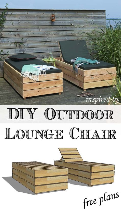 Diy Outdoor Lounge, Diy Lounge, Unique Woodworking, Outdoor Lounge Chair, Pallet Outdoor, Diy Garden Furniture, Diy Holz, Diy Furniture Easy, Outdoor Diy