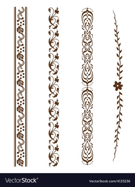 Floral Borders, Frame Border Design, Floral Border Design, Islamic Art Pattern, Digital Borders Design, Band Tattoo, Decorative Borders, Ornaments Design, Stencils Wall