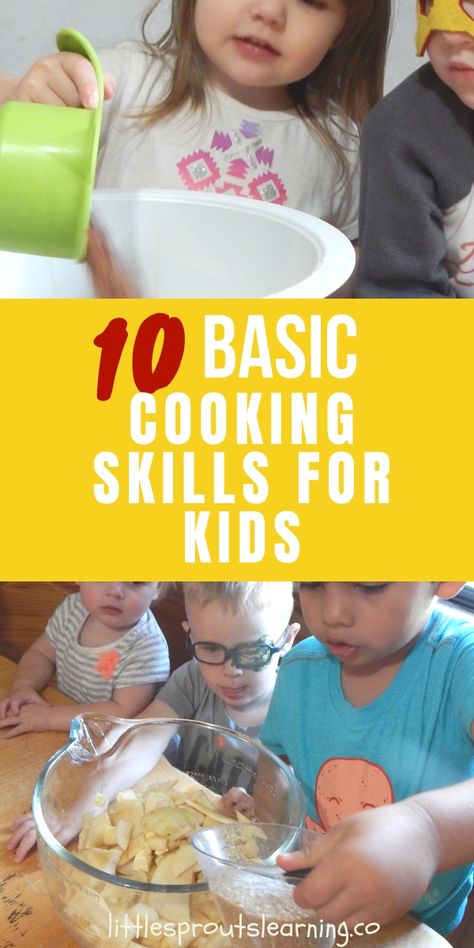 Cooking For Preschoolers, Kids Cooking Club, Kid Cooking, Cooking With Toddlers, Grandma Camp, Skills For Kids, Summer Kid, Basic Cooking, Learn Skills