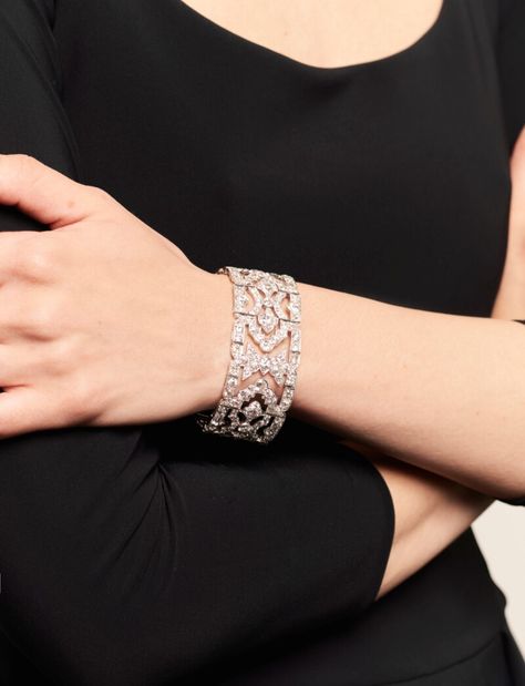 Cartier Bracelet Diamond, Sothebys Jewelry, Diamond Jewerly, Cartier Diamond Bracelet, Cartier High Jewelry, Cartier Diamond, Magnificent Jewels, Diamond Cuff Bracelet, The Bling Ring