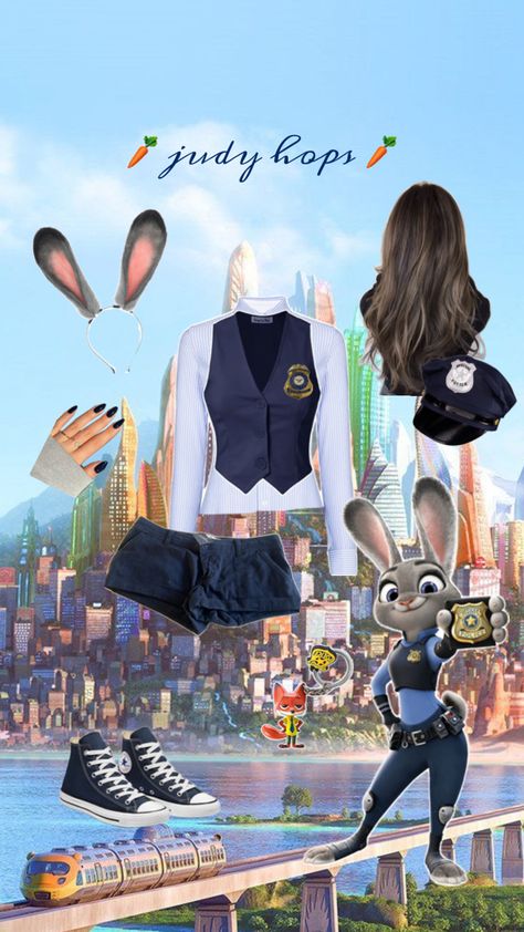 zootopia, couples costume, halloween, party outfit. 🐰 Judy Hops Costume, Zootopia Costume, Couples Costume Halloween, Judy Hops, Halloween Party Outfit, Crossing Guard, Classy Halloween Costumes, Special Police, Duo Costumes