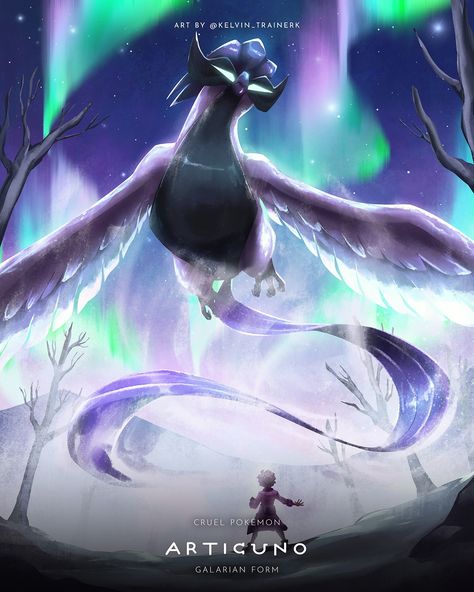 Legendary Pokemon Human Form, Articuno Art, Galarian Articuno, Pokémon Videos, Pokémon Artwork, Zapdos Pokemon, Pokemon Drawing, Pokemon Human Form, Powerful Pokemon