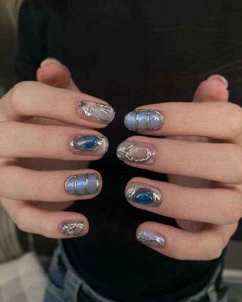 Masculine Nail Designs, Eclectic Nails, Fruit Nail, Nail Aesthetic, Mens Nails, Hello Nails, Hippie Nails, Punk Nails, Goth Nails