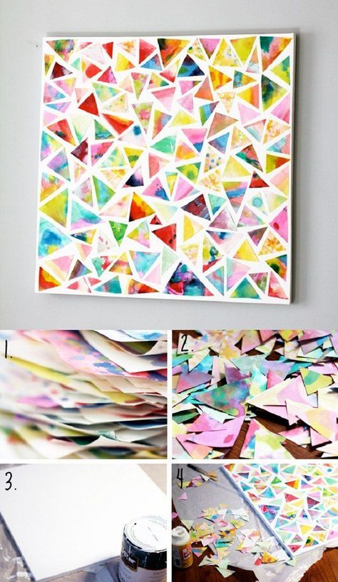 Wall Art Tutorial, Kraf Kertas, Diy Projektit, Creative Wall Art, Cool Wall Art, Easy Diy Crafts, Diy Home Crafts, Diy Wall Art, Art Project