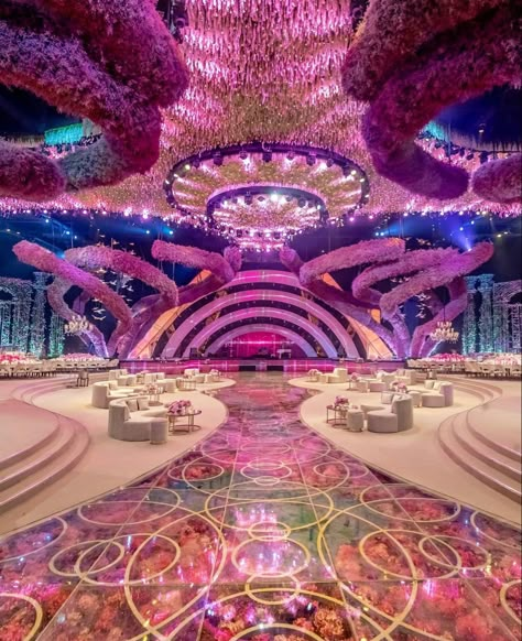 Luxury Indian Wedding Decor, Luxurious Indian Wedding, Luxury Wedding Decor Indian, Crazy Rich Asians Wedding Theme, Extravagant Birthday Party, Extravagant Wedding Decor, Grand Wedding Stage Decorations Indian, Frock Design Ideas, Baby Frock Design