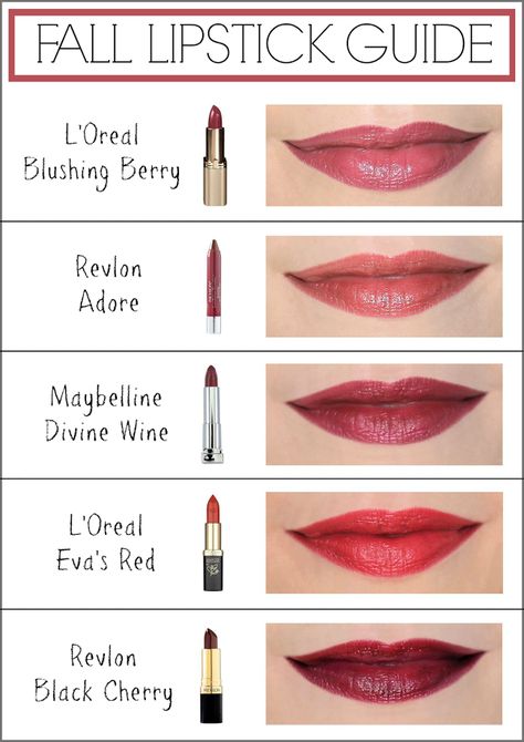 Love Black Cherry Fall Lip Colors Maybelline Divine Wine, Fall Lipstick Colors, Lipstick Guide, Fall Lip Color, Penny Pincher Fashion, Fall Lips, Fall Lipstick, Lipstick For Fair Skin, Lipstick Kit