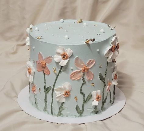 Meadow Cake Ideas, Cake Frosting Designs, Green Birthday Cakes, Cake Decorating Party, 90th Birthday Cakes, Cake Decorating Videos, Fashion Cakes, 90th Birthday, Graduation Cakes