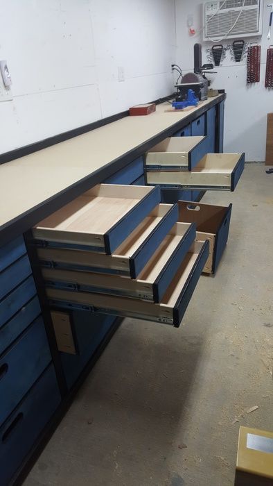 Plywood Shop Storage Cabinets - Woodworking Talk - Woodworkers Forum Workshop Cabinets, Plywood Storage, Basic Woodworking, Shop Storage Cabinets, Woodworking Cabinets, Shop Cabinets, Garage Work Bench, Diy Garage Storage, Woodworking Workbench