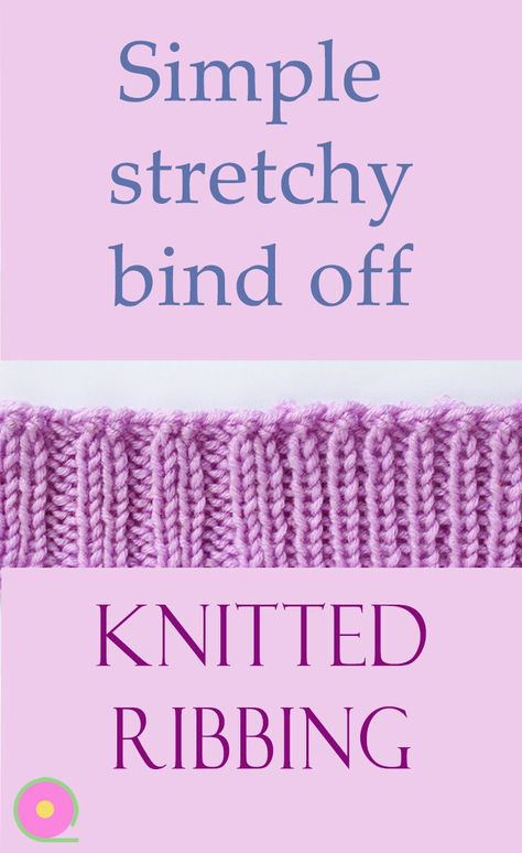 Easy and useful way to bind off ribbing in knitting. Creates an even and very stretchy ribbing. Casting off using yarn-overs. Use the technique in all projects that end in ribbing like collars or toe-up socks. Shown both in 1x1 and 2x2 ribbing. #knitting #knittingtips #knittingtutorial Stretchy Bind Off Loom Knitting, How To Bind Off Loosely In Knitting, Stretchy Bind Off Knitting Tutorials, Stretchy Cast Off In Knitting, Knitting Bind Off Methods, How To Cast Off In Knitting, Stretchy Bind Off Knitting, Binding Off In Knitting, Cast Off Knitting