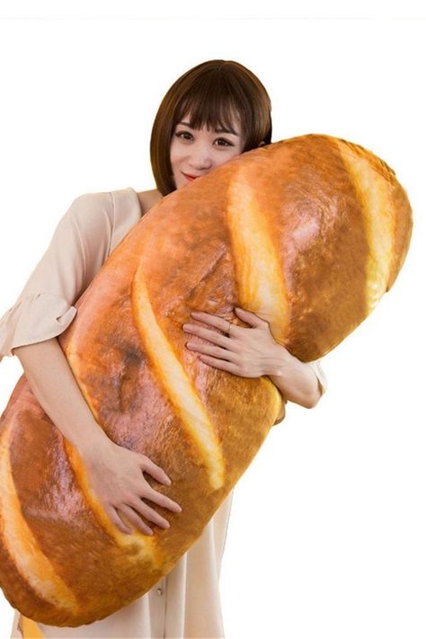 If Spooning With This Baguette Body Pillow Is Wrong, I Sure as Hell Don’t Want to Be Right Bread Pillow, 3d Simulation, Food Pillows, Giant Plush, Toast Bread, Bread Shaping, Bread Food, Nap Pillow, Head Pillow