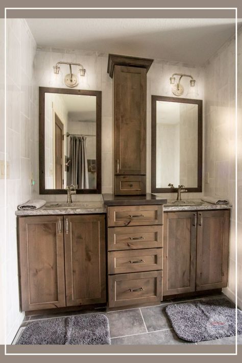 Double Vanity For Small Bathroom, Tan Bathroom Ideas, Bathroom Tan, Tan Bathroom, Tan Tile, New Home Build, Farmhouse Bathroom Remodel, Paint Tips, Bathroom Features