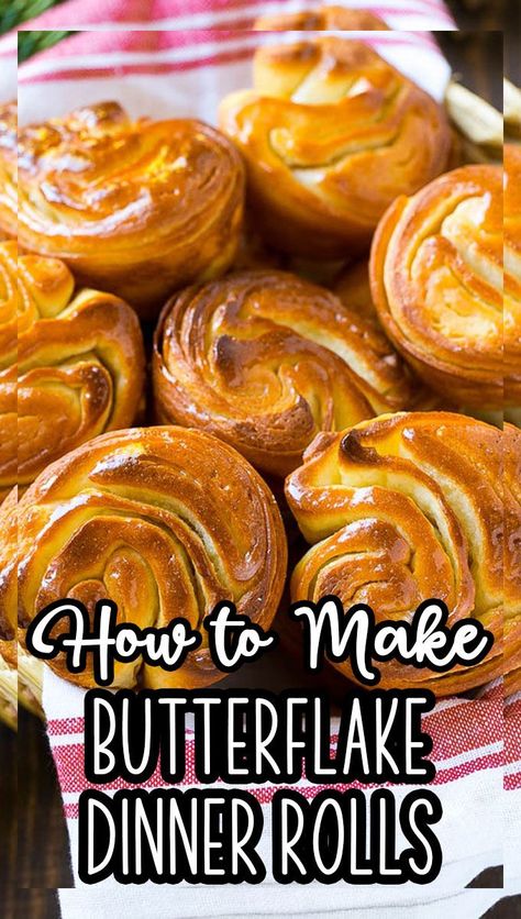 These butterflake rolls are the lightest, flakiest and fluffiest rolls you’ll ever eat! Butterflake Rolls Recipe, Butterflake Rolls, Butter Flake Rolls, Fancy Rolls, Crusty Rolls, Muffin Flavors, Savory Muffins, Pastry And Bakery, Yeast Bread Recipes