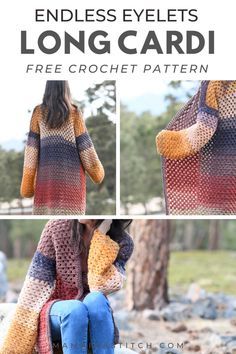 Happy Hippy Crochet Sweater, Crochet Sweater Coats Free Pattern, Caron Yarn Crochet Patterns, Granny Stitch Cardigan Pattern Free, Easy Crochet Cardigan Pattern Free, Granny Stitch Sweater, Granny Stitch Cardigan, Hoodie Crochet, Granny Cardigan