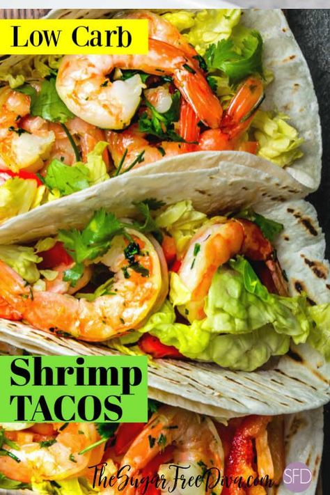 Yummy Shrimp Recipes, Low Carb Shrimp, Shrimp Tacos Easy, Tacos Easy, Shrimp Taco, Shrimp Taco Recipes, Taco Dinner, Healthy Tacos, Pita Chips