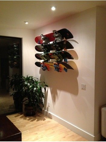 Snowboard Wall Rack, Snowboard Rack, Snowboard Storage, Snowboard Racks, Board Rack, Summer Vacation Spots, Tv Bracket, Quote Happy, Sports Game