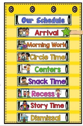 This is a perfect first calendar for home or school. Learn about the days of the week and months of the year in a way designed just for children from preschool through first grade | Preschool Inspirations Preschool Classroom Setup, Classroom Schedule, Preschool Schedule, Preschool Rooms, Prek Classroom, Early Childhood Classrooms, Future Teacher, Preschool Class, School Schedule