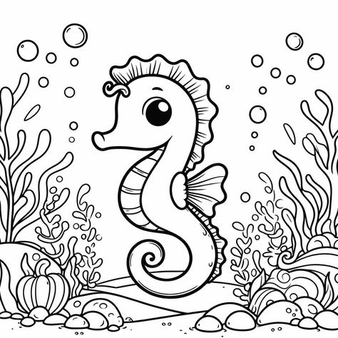 A cartoon drawing of a seahorse with the words quot sea quot and seaweed | Premium AI-generated vector Creatures Drawing, Seahorse Drawing, Sea Creatures Drawing, Free Business Card Mockup, Boy Quilts, Cartoon Drawing, Business Card Maker, Poster Invitation, Presentation Template Free