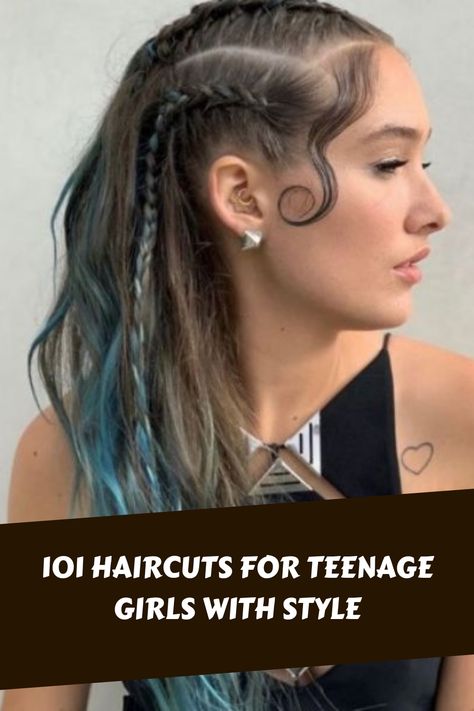 101 Haircuts For Teenage Girls With Style Haircut For Teenage Girl, Decent Hairstyles, Teen Girl Haircuts, List Of Hairstyles, Decent Hairstyle, Heavy Bangs, Colored Bobs, Feathered Bob