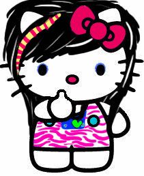 are u putting that middle finger at me girl!?! Hello Kitty Gif, Kitty Gif, Hello Kitty Girl, Kawaii Icons, Kitty Girl, Hello Kitty, Gif, Kitty, Hair