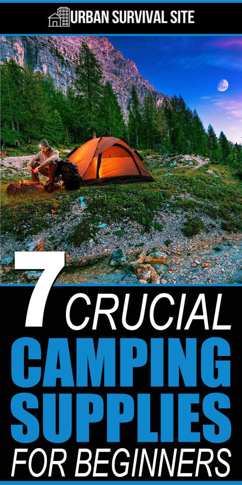 If you’re new to camping, here are some basic camping supplies you'll need to take with you. Most of these are pretty average for any trip. #urbansurvivalsite #campinggear #campingsupplies #campingtips #campinghacks Tent Camping Hacks, Camping For Beginners, Solo Camping, Urban Survival, Camping Items, Camping Checklist, Camping Supplies, Camping Essentials, Get Outdoors