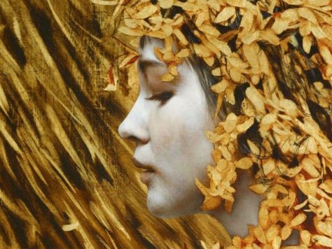 Foil Painting, Brad Kunkle, Portraiture Painting, Gold Leaf Art, Fashion Sketchbook, Inspiring Art, White Butterfly, Class Ideas, Painting Class