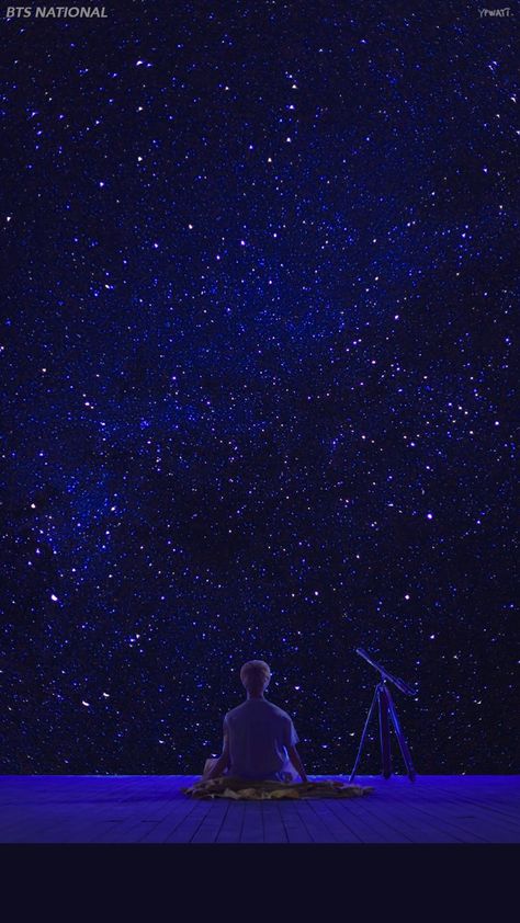 Jimin's SERENDIPITY | wallpaper | sky | night | stars | dark | BTS | Rain Room, Loneliness Photography, Wallpaper Winter, Nature Artists, Bts Backgrounds, K Wallpaper, Space Lovers, Jimin Wallpaper, Stars At Night