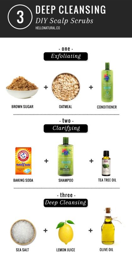 3 Deep Cleansing DIY Scalp Scrubs Baking Soda For Hair, Tea Tree Shampoo, Scalp Scrub, Baking Soda Uses, Baking Soda Shampoo, Hair Remedies, Natural Diy, Dry Scalp, Diy Soap