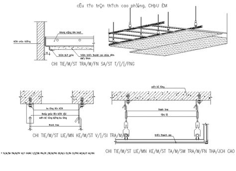 Ceiling Detail Drawing, Ceiling Plan Drawing, Suspended Ceiling Panel, Section Plan, Floor Plan Symbols, Section Detail, Drywall Construction, Interior Design Portfolio Layout, Acoustic Ceiling