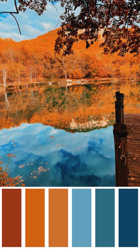 Complementary Colors To Orange, Color Palette Blues And Oranges, Color Palette With Blue And Orange, Colour Palette Blue Orange, Blue And Burnt Orange, Colour Palette With Orange, Navy Blue And Orange Color Palette, Living Room Blue Orange, Complementary Colors Palette