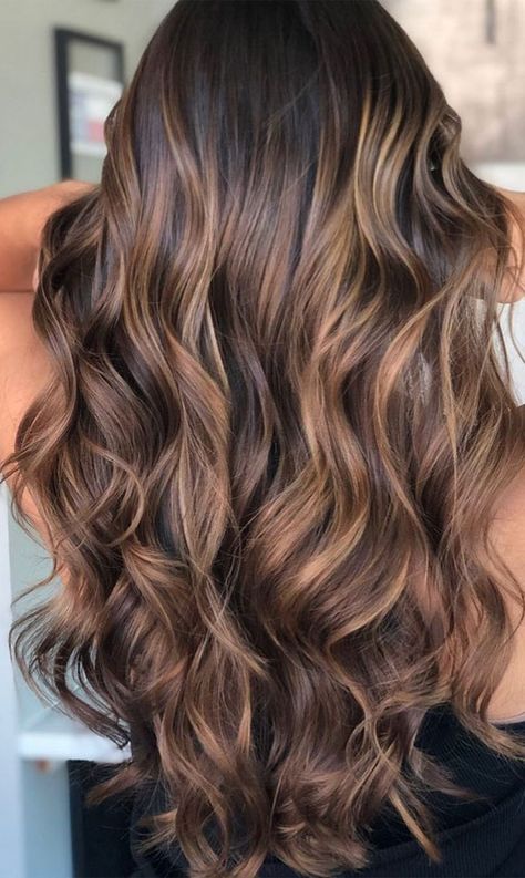 Brown Hair Color Shades, Balayage Hair Caramel, Rambut Brunette, Brown Hair Inspo, Brunette Hair With Highlights, Brown Hair With Blonde Highlights, Caramel Hair, Brunette Balayage Hair, Beautiful Hair Color