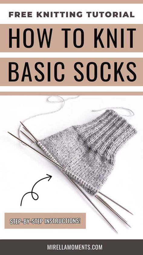 How To Knit A Sock For Beginners, Free Sock Knitting Patterns For Beginners, Knitted Sock Patterns Free Easy, Nimble Needles Socks, Beginners Sock Knitting Pattern, How To Knit A Sock, Knitting Patterns Free Socks Beginner, Easy Knitted Socks Free Pattern, Knitted Wool Socks Free Pattern