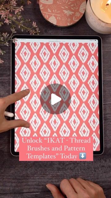 Mandy Corcoran on Instagram: "🎨 Ever tried Ikat-inspired patterns in Procreate?   Here’s your chance!  Unlock the ‘IKAT - Thread Brushes and Pattern Templates’ now and elevate your designs.   Ready to create magic? Comment ‘Ikat’ below to get started! ⬇️  #ProcreatePatterns #IkatDesign #DigitalArt #ProcreateBrushes #PatternTemplates #ArtCommunity #surfacepatterndesign #patterndesigners #surfacepatterncommunity" Ikat Art, Ikat Design, Ikat Pattern, Illustrator Tutorials, Surface Pattern Design, Community Art, Surface Pattern, Get Started, To Create