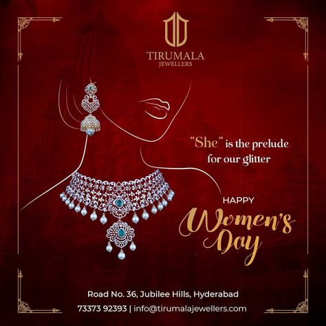 Tirumala Jewellers is celebrating International Women's Day by sending out our warmest wishes to all the ladies out there and encouraging them to continue to shine and inspire everyone they meet. We encourage them to put on their favorite Tirumala Jewellery and celebrate themselves, as they deserve it! Happy Women's Day! #InternationalWomensDay2023 #WomensUpportingWomen #InspiringWomen #Wonderwomen #CelebratingWomenEveryday #EmpoweredWomenEmpowerWomen #GirlPower #EqualityForAll Womens Day Wishes Jewellery, Creative Post, Happy Woman Day, Warmest Wishes, Happy Women's Day, Instagram Grid, International Women's Day, Day Wishes, Happy Women