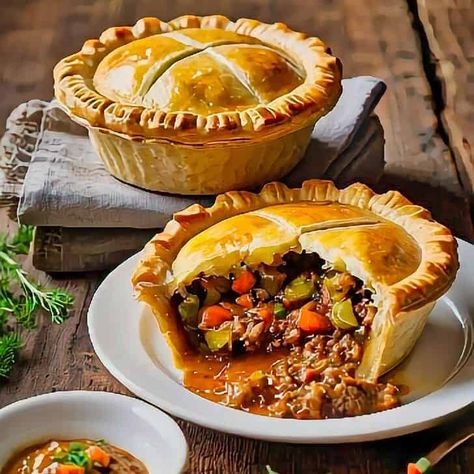 Australian Meat Pies Recipe Meat Pie Australian, Australian Beef Pie, Individual Meat Pies Ground Beef, Aussie Pies Recipe, Aussie Meat Pies, Australian Meat Pie Recipe Easy, Australian Meat Pie Recipe, New Zealand Meat Pie Recipe, Meat Pies Recipes