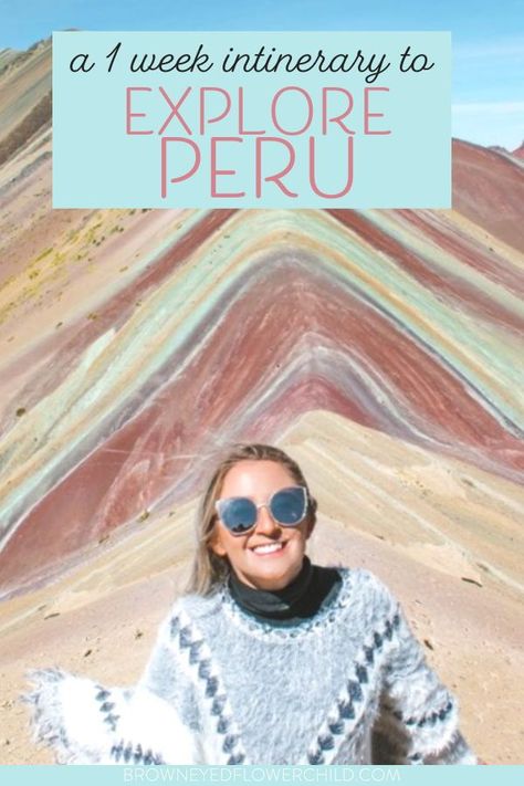 Peru is a beautiful country filled with historical cities, beautiful natural wonders and great adventure. Here is the perfect 1 week Peru itinerary including Cusco, Machu Picchu, and Lima. | 1 week in Peru | one week in peru | one week peru itinerary | peru itinerary one week | peru travel itinerary | peru trip itinerary Peru Itinerary, Peru Trip, Galapagos Ecuador, Peru Travel Guide, Machu Picchu Peru, Cusco Peru, Peru Travel, Trip Itinerary, South America Travel