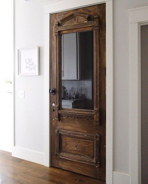 Antique Pantry Door, Modern Farmhouse Pantry, Antique Pantry, Diy Modern Farmhouse, Vintage Pantry, Modern Farmhouse Diy, Farmhouse Pantry, Style Pantry, Ashley Home