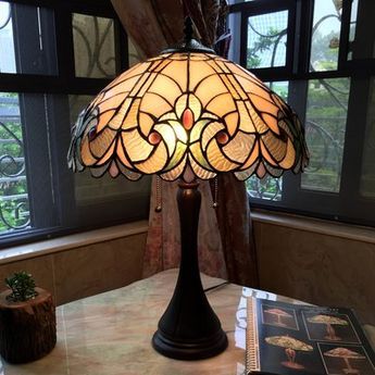 Astoria Grand Stela 22" Table Lamp Pretty Lamps, Weird Decor, Victorian Table Lamps, Beautiful Lamps, Ideal Aesthetic, Tiffany Style Table Lamps, Tiffany Style Lamp, Elegant Lighting Fixtures, Tiffany Table Lamps