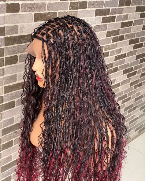 Get this luxurious bohemian knotless braided wig If you want it as humanhair curlsplease kindly order our TARA COLLECTION also get $40 off Kindly pick ombre color as options Knotless Braided Wig, Bohemian Knotless, Braided Wig, Ombre Color, Braids Wig, Wigs, Braids, Color, Plaits