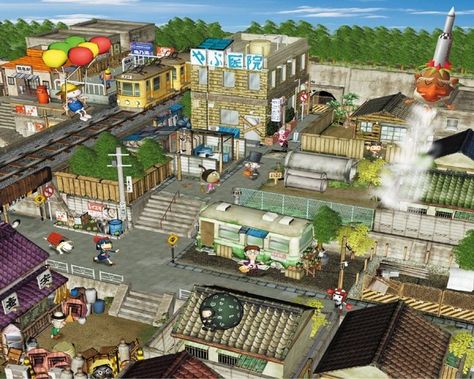 Japan Nostalgia, Jet Set Radio, Animal Crossing New Leaf, City Japan, Interactive Art, Summer Games, Arts Festival, Cute Games, 3d Modelling